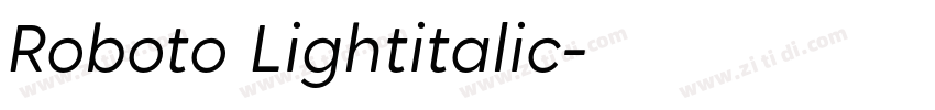 Roboto Lightitalic字体转换